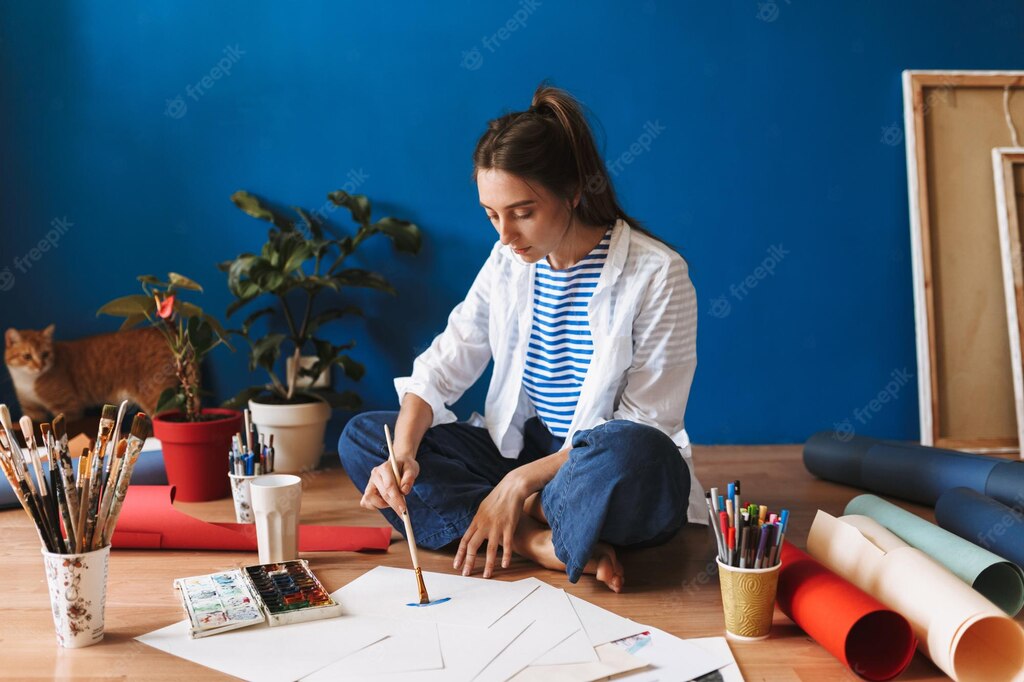 жінка живопис